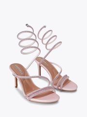 Carvela Pink Spiral 80 Sandals - Image 3 of 5
