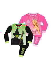 Character Pink Wicked Elphaba And Glinda Pyjamas 2 Pack - Image 1 of 11