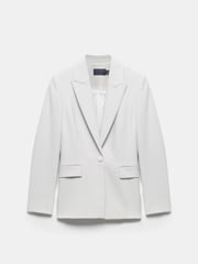 Mint Velvet Grey Tuxedo Blazer - Image 7 of 8