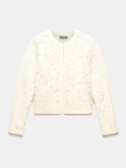 Mint Velvet White Lace Knit Jacket - Image 7 of 8