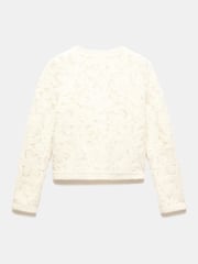 Mint Velvet White Lace Knit Jacket - Image 8 of 8
