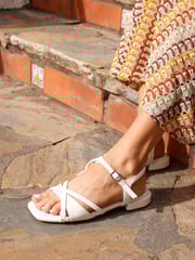 Linzi White Zenna Strappy Mini Heeled Sandals - Image 1 of 5