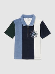 Reiss Blue 9-13 yrs SmileyWorld | Reiss Towel Polo Shirt - Image 2 of 5