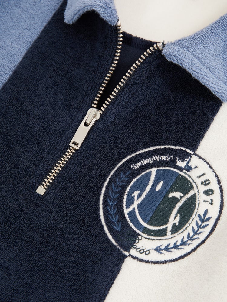 Reiss Blue 13-14 yrs SmileyWorld | Reiss Towel Polo Shirt - Image 5 of 5