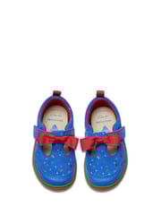 Clarks Blue Standard Fit (F) Print Roal Dahl ash Bow Toddler Shoes - Image 5 of 7