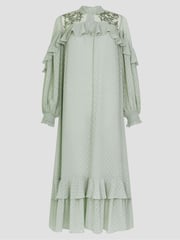 Monsoon Green Debbie Polka Dot Ruffle Maxi Dress - Image 5 of 5