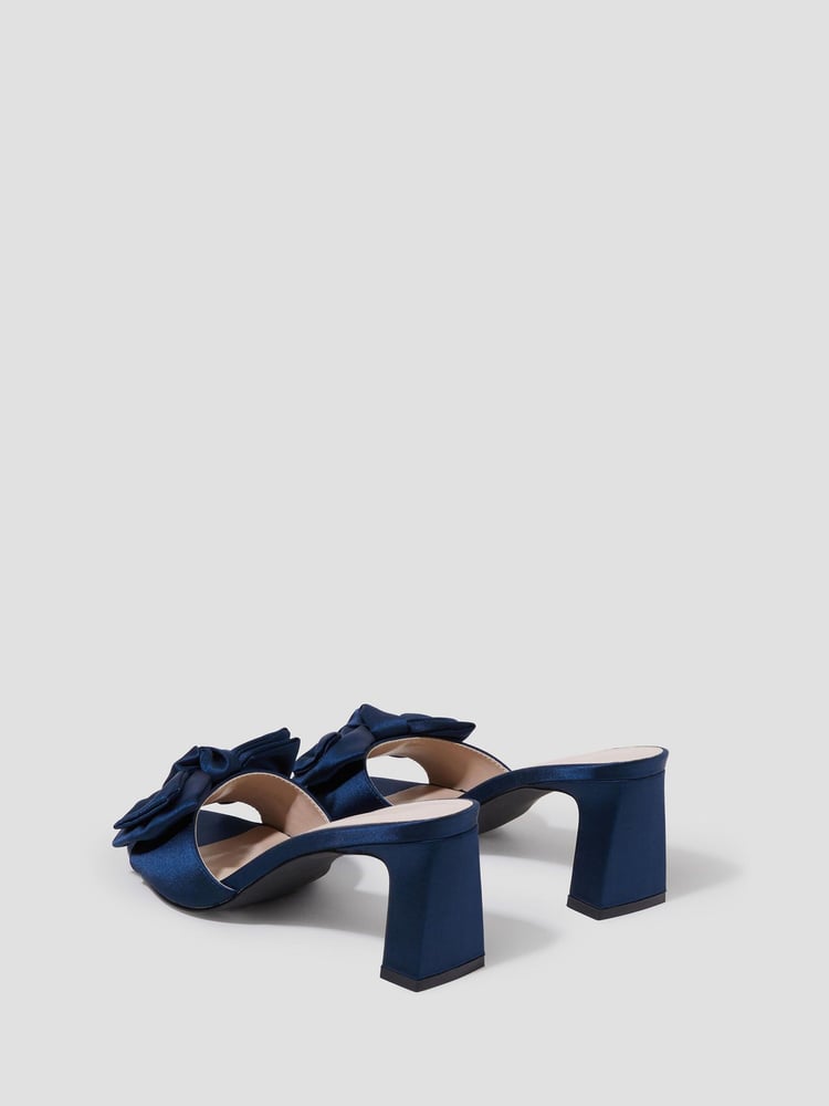 Monsoon Blue Tia Satin Bow Mules - Image 4 of 4 Monsoon Blue Tia Satin Bow Mules - Image 4 of 4