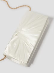 Monsoon Natural Talia Twisted Satin Clutch Bag - Image 4 of 5