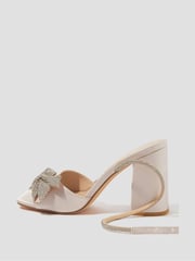 Monsoon Nude Dani Diamante Bow Heeled Sandals - Image 3 of 4