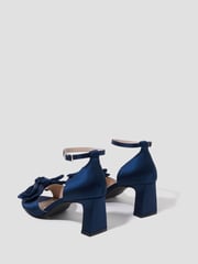 Monsoon Blue Tilda Satin Bow Heels - Image 3 of 4