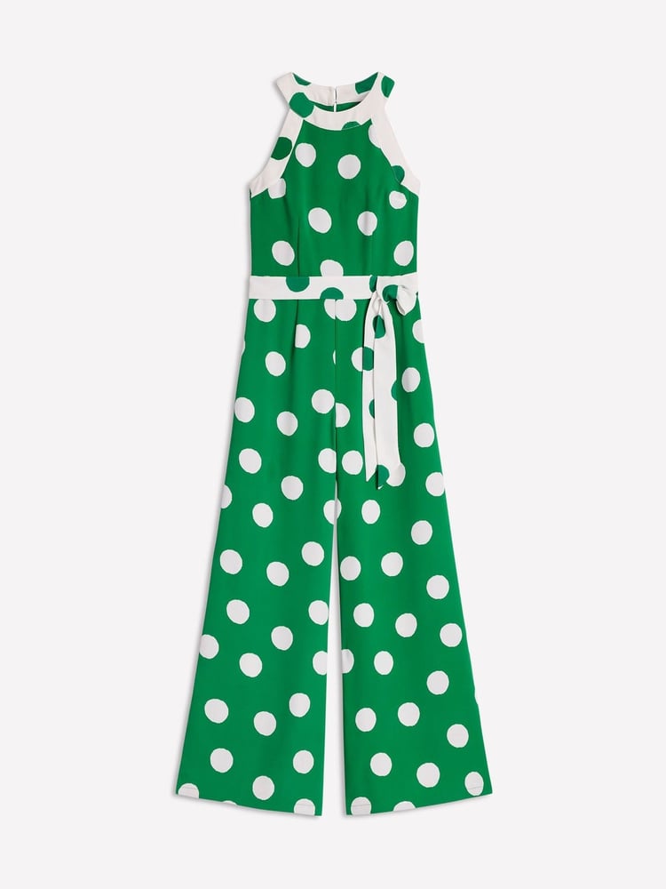 Boden Green Colourblock Halter Jumpsuit - Image 6 of 6 Boden Green Colourblock Halter Jumpsuit - Image 6 of 6