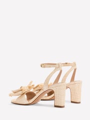 Boden Natural Bow Heeled Sandals - Image 4 of 5