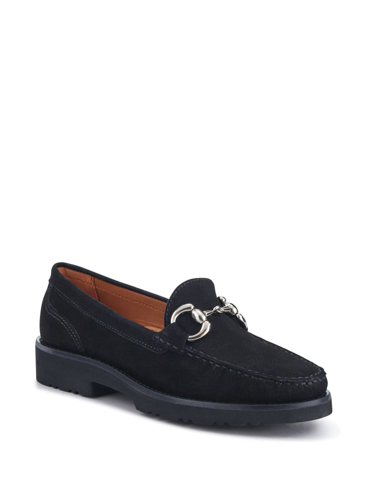 Jones Bootmaker Orlana Leather Slip-On Black Moccasins - Image 2 of 3