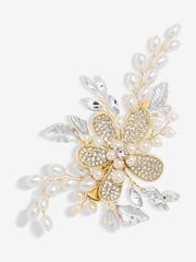 Jon Richard Gold Floral Pearl Hair Slide - Image 1 of 3