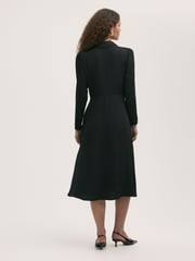 Finery Black Lucia Matte Textured Crepe Midi Dress - Image 4 of 4