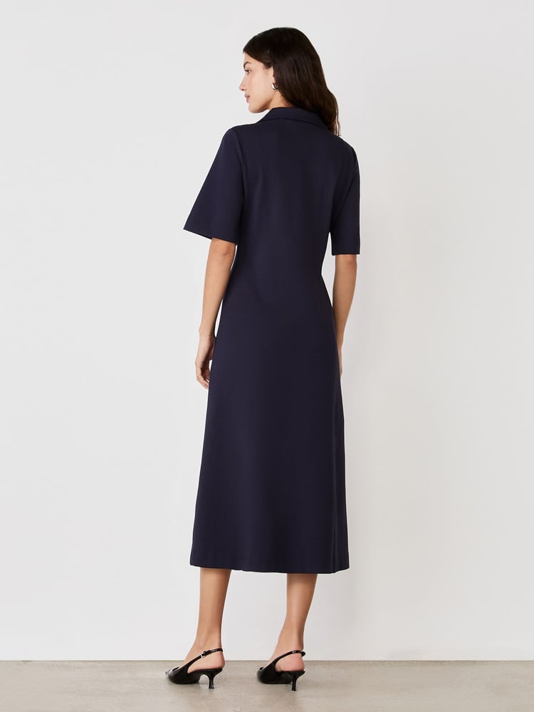 Finery Navy Trinity Ponte Jersey Midi Dress - Image 4 of 4