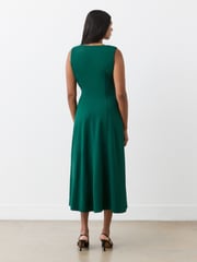Finery Green Adele Bottle Ponte Jersey Midi Dress - Image 4 of 4