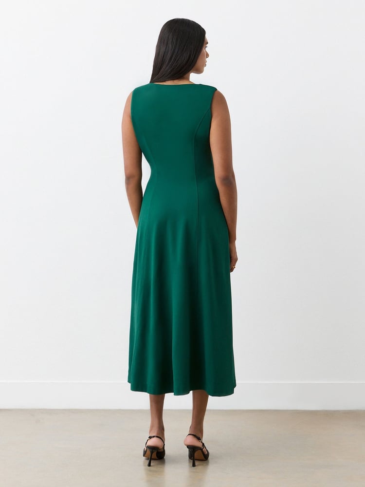 Finery Green Adele Bottle Ponte Jersey Midi Dress - Image 4 of 4