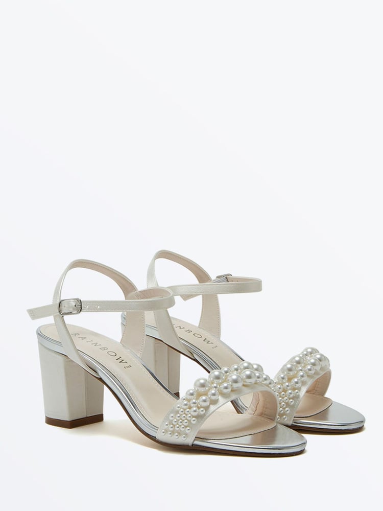 Rainbow Club Cream Clara Mid Sandals - Image 2 of 4