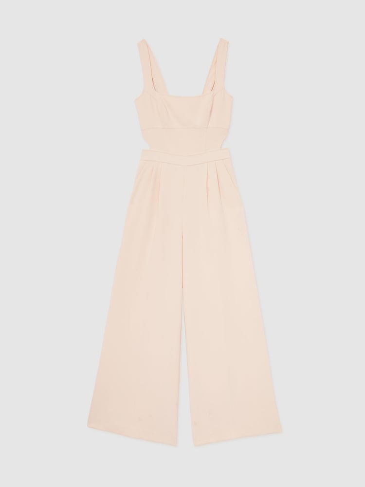 Reiss Pale Pink Dion Wide-Leg Cut-Out Jumpsuit - Image 2 of 6