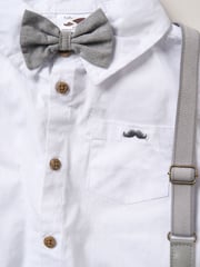 Little Gent Blue Shirt Shorts and Braces Outfit Set - Image 2 of 3