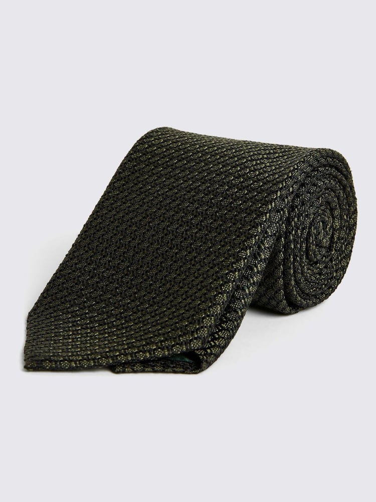 MOSS Green Italian Grenadine Tie - Image 1 of 2