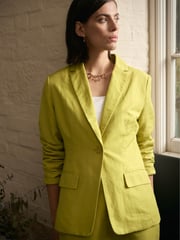 Seasalt Cornwall Green Erica Linen Blend Blazer - Image 1 of 10