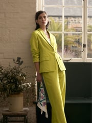 Seasalt Cornwall Green Erica Linen Blend Blazer - Image 3 of 10