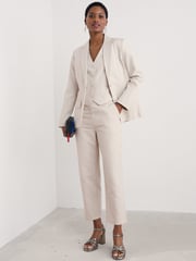 Seasalt Cornwall Natural Erica Linen Blend Blazer - Image 1 of 6