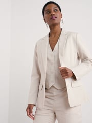 Seasalt Cornwall Natural Erica Linen Blend Blazer - Image 2 of 6