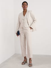 Seasalt Cornwall Natural Erica Linen Blend Blazer - Image 4 of 6
