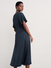 Seasalt Cornwall Blue Evenglow Satin Dress - Image 2 of 5