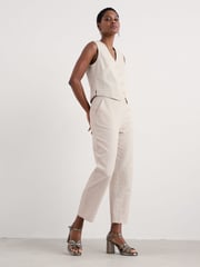Seasalt Cornwall Natural Erica Linen Blend Waistcoat - Image 1 of 5