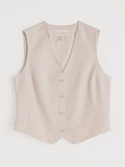 Seasalt Cornwall Natural Erica Linen Blend Waistcoat - Image 4 of 5