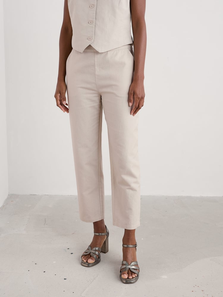 Seasalt Cornwall Natural Westlin Trousers - Image 1 of 5 Seasalt Cornwall Natural Westlin Trousers - Image 1 of 5