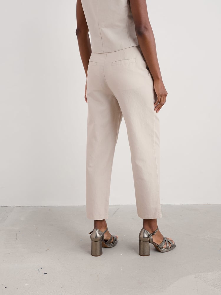 Seasalt Cornwall Natural Westlin Trousers - Image 2 of 5 Seasalt Cornwall Natural Westlin Trousers - Image 2 of 5