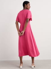 Seasalt Cornwall Pink Evenglow Satin Dress - Image 5 of 8