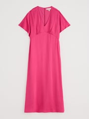 Seasalt Cornwall Pink Evenglow Satin Dress - Image 7 of 8