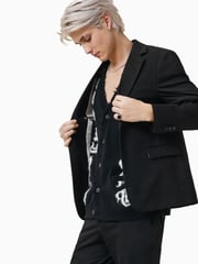 AllSaints Black Odin Blazer - Image 2 of 6