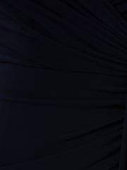 Adrianna Papell Blue Jersey Draped Jumpsuit - Image 6 of 6