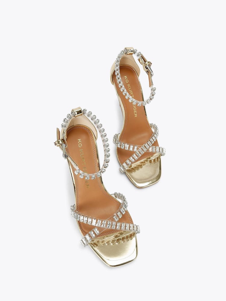 KG Kurt Geiger Gold Affect Sandals - Image 2 of 4