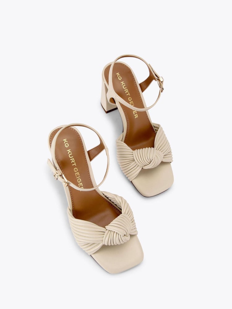 KG Kurt Geiger Cream Signet Sandals - Image 1 of 4 KG Kurt Geiger Cream Signet Sandals - Image 1 of 4