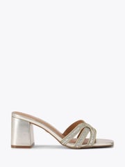 Kg Kurt Geiger Gold Regard Block Sandals - Image 1 of 4