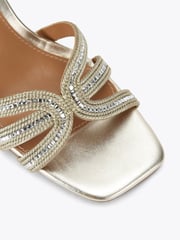 Kg Kurt Geiger Gold Regard Block Sandals - Image 3 of 4