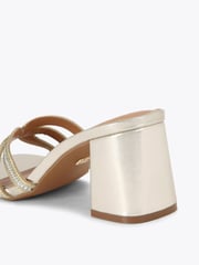 Kg Kurt Geiger Gold Regard Block Sandals - Image 4 of 4