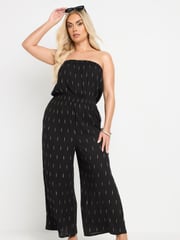 Yours Curve Black Bandeau Jumpsuit - Image 2 of 5