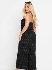 Yours Curve Black Bandeau Jumpsuit - Image 3 of 5