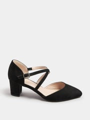 Long Tall Sally Black Cross Strap Maryjane Pumps - Image 3 of 5