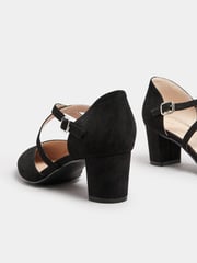 Long Tall Sally Black Cross Strap Maryjane Pumps - Image 4 of 5