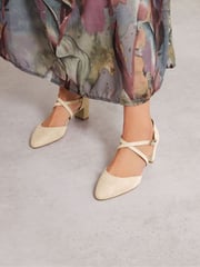 Long Tall Sally Nude Cross Strap Maryjane Pumps - Image 1 of 5